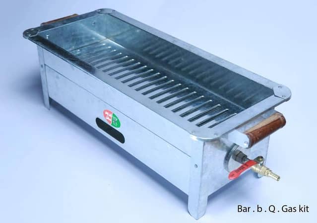 Bar B Q Grill Angeethi 24 Inches: Gas and Coal Double-Function Grill