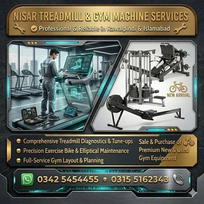 treadmill repair / Treadmil sale / All Gym Machine Repair service