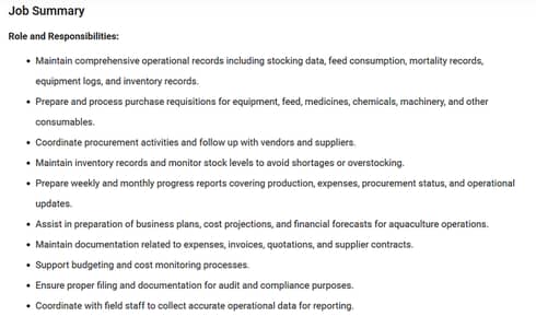 Assistant Manager Operations