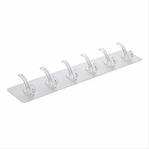 6 Transparent Self-Adhesive Wall Hooks – Strong, Nail-Free Door Hooks for Kitchen, Bathroom, Towels, Coats, Keys