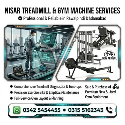 treadmill repair / Treadmil sale / All Gym Machine Repair service