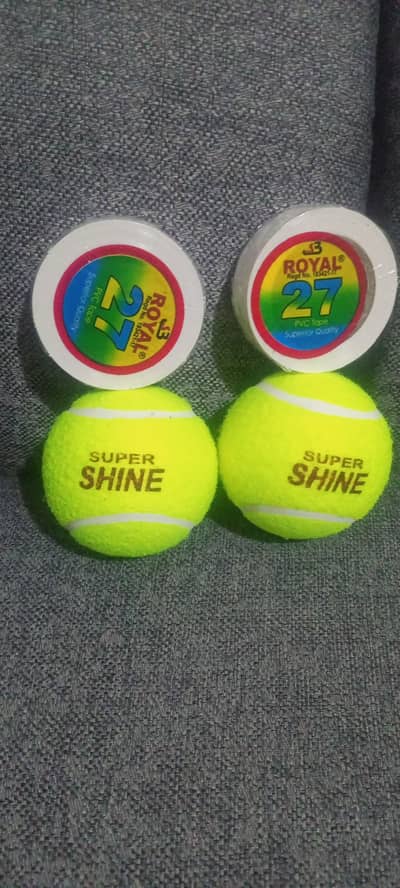 12 balls pack of shine sports along with three tapes