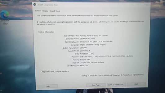 Lenovo i5 11th generation