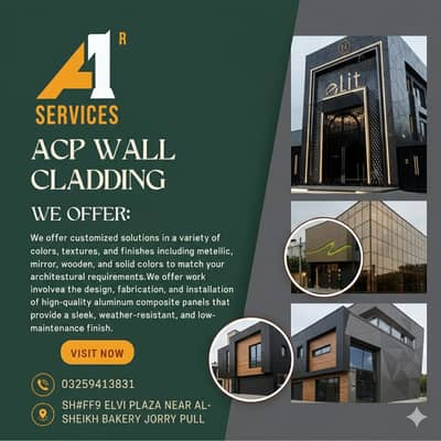 ACP Wall Cladding,Interior,Aloucbond,Elevation,Spider Glass,Signboards