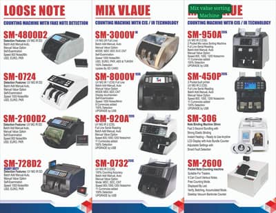 Mix Note counting machine 100% detection,Cash counting, money counting