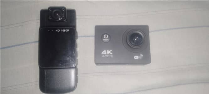 (1) 4k action wifi camera (2)  1080 p Body camera