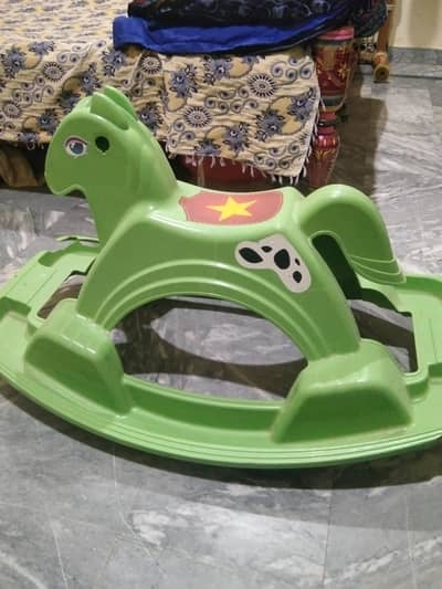 plastic green horse