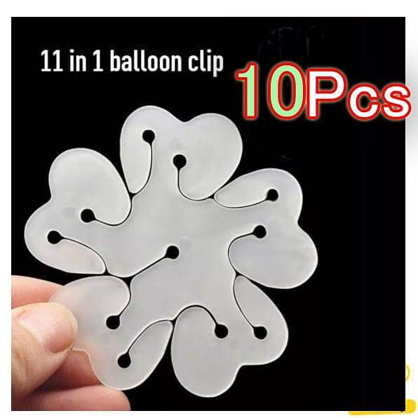 6/10Pcs Balloon Flower Shape Clips for Happy Birthday Decorations