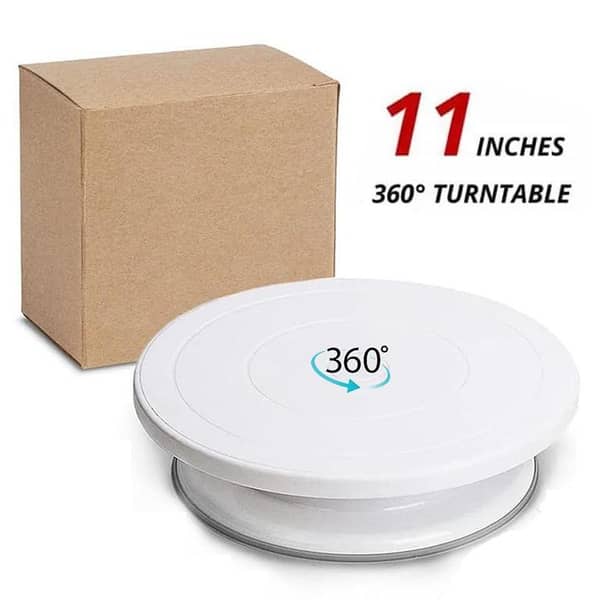 11 inch Rotating Cake Turntable & 3PCS Set Cream Scrapers & 2PCS Set Steel Spatula & 10PCs icing piping bags & 10PCs Measuring Spoon cups & 12Pcs Cake Decorating Small Nozzles Set & Free 1Pcs Cake Bord ,Decorating Turn Table for Cake, Baking Deal and Baki