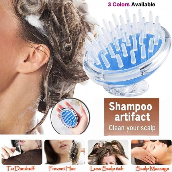 Someday Silicone Hair Shampoo Brush with Scalp Massager and Dandruff Care