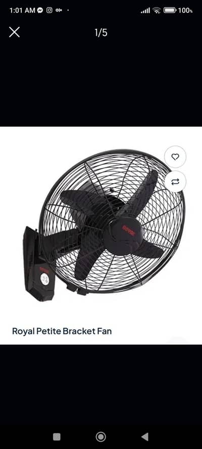 Royal fan bracket 18 inch pure copper