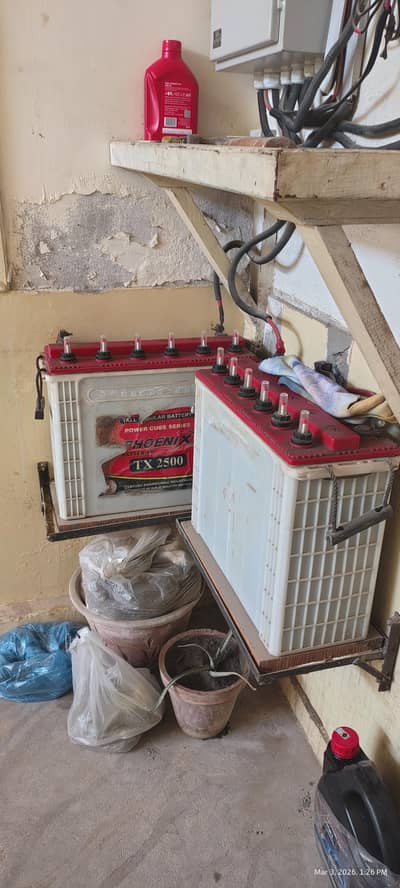 Phoenix Solar Batteries 2 Adad TX-2500 Tall Tubular. Power Cube Series