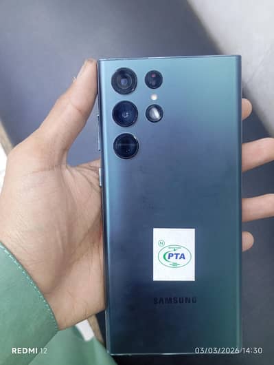 Sumsung S22 Ultra official PTA approved 12/256