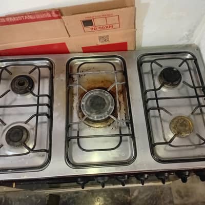 grill, oven with 5 chulha