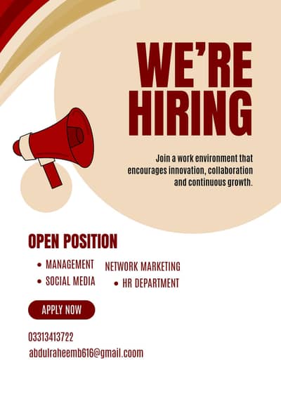 Office work vacancy's 2026