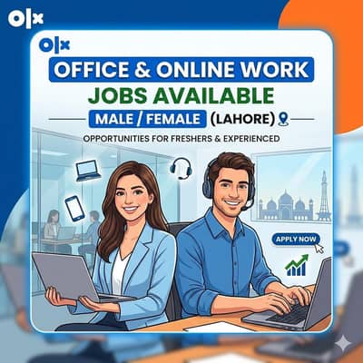 Office & Online Work Jobs Available – Male/Female (Lahore)