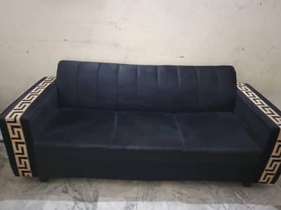 4seater Sofa set black vevlvet poshish