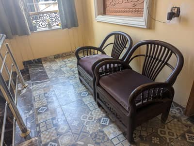 wooden sofa set (4 seater)