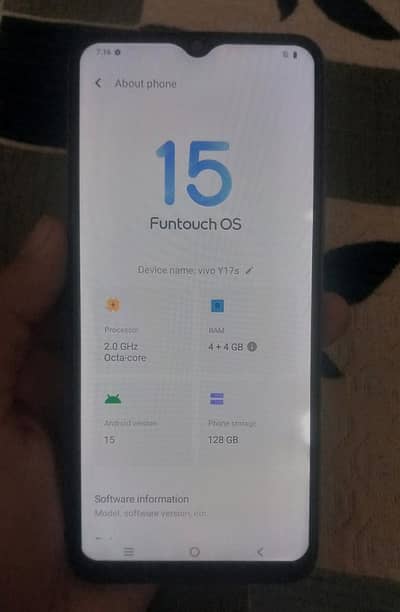 vivo y17s 4/128 glass change achay wala pta approve all ok