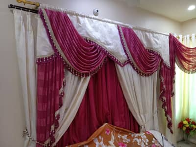 Complete sets of curtains for wall , window and door