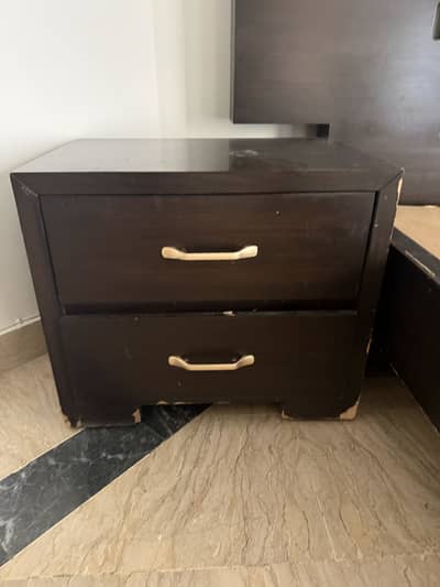 Used designer bed with lights