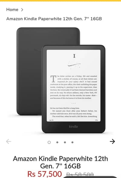 Amazon Kindle Paperwhite 12 Gen
