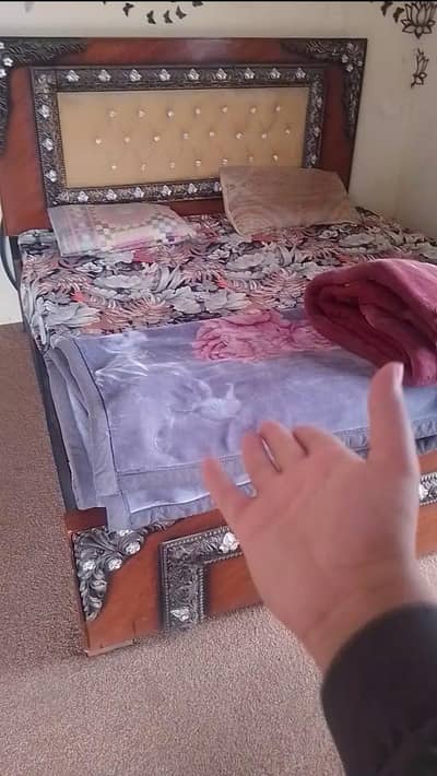 Double bed with mattress