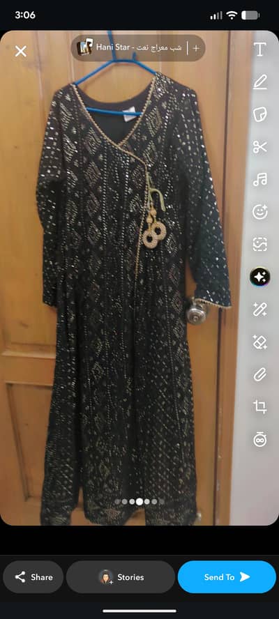 3 piece chiffon embroidery stitched dress with embroidery duppata