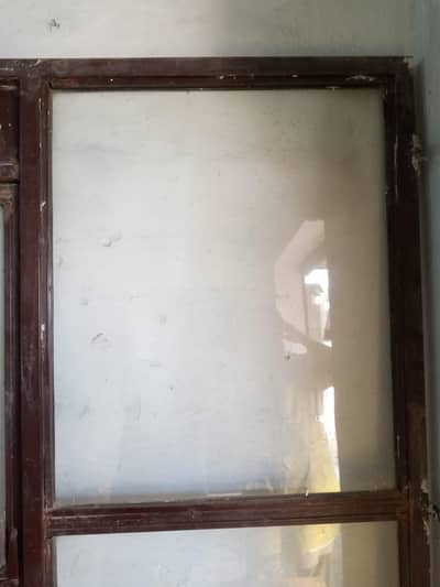 shop glass door with iron frame