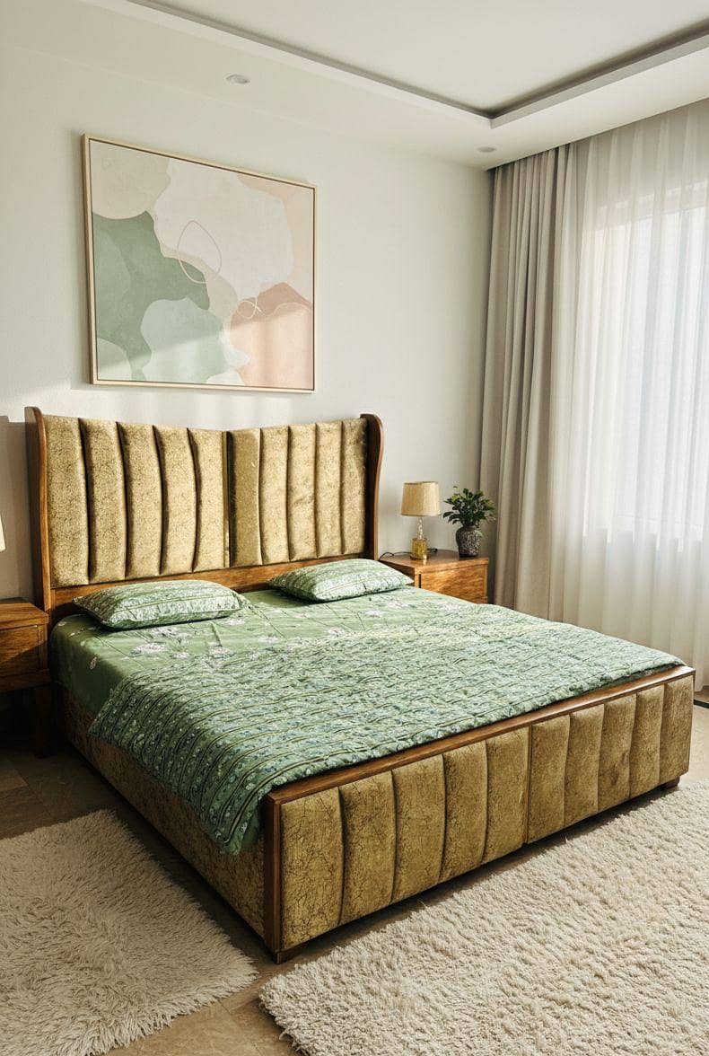 Luxury BED Set | Side Table | Dessing table | Cutomize Bed | Bed Table 16