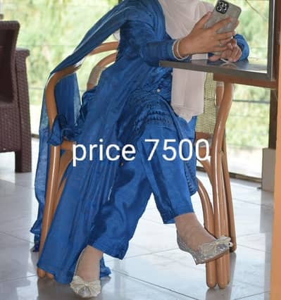 self printed silk dress small size