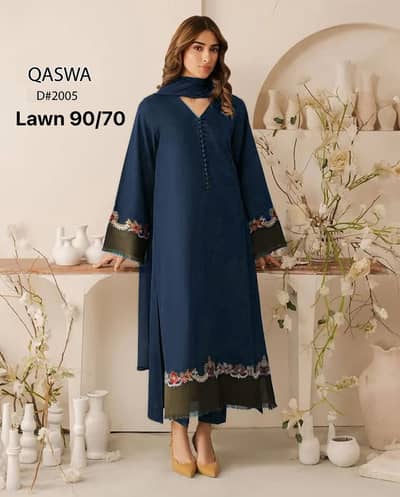 QASWA Women Suite | lawn stuff |  3 piece| Dress | Eid Collection