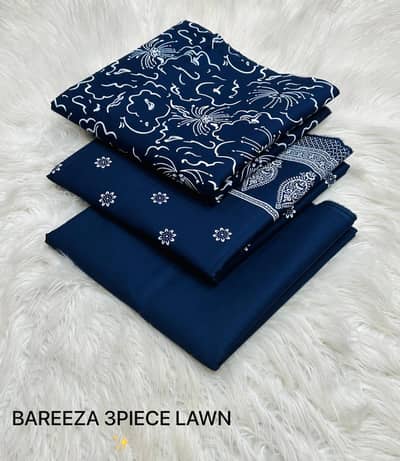 Bareeze 3pc unstitched lawn