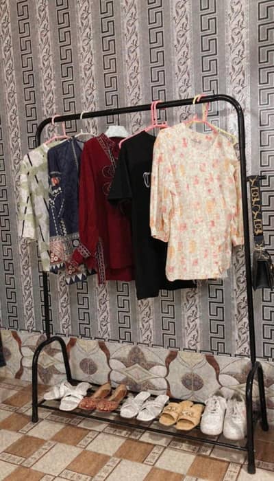Clothes Hanging Stand and Shoes Rack (Large Size)