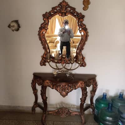 console with mirror for sale|Pure sheesham Console|Entry wall console