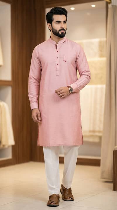 Kurta Kameez with Pajama for Eid - 2 pc (Designer Wear)