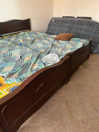 urgent sale original sheesham wood used single beds for sale