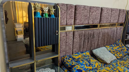  Stylish Complete Wooden Bedroom Set with Wardrobe & Dressing Table