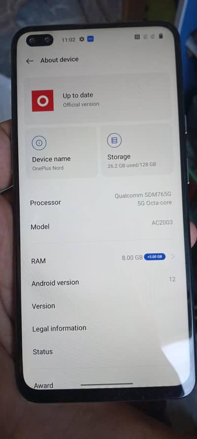 one plus Nord 8gb 128 gb