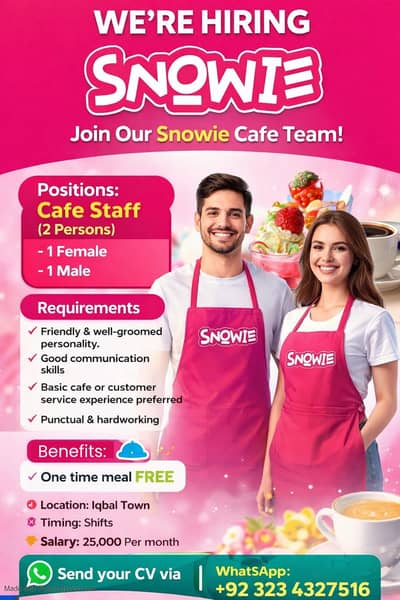 Urgent Hiring – Female & Male Cafe Staff | Restaurant Job | Hiring