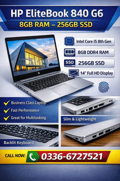 HP EliteBook 840 G6 – 8GB RAM – 256GB SSD