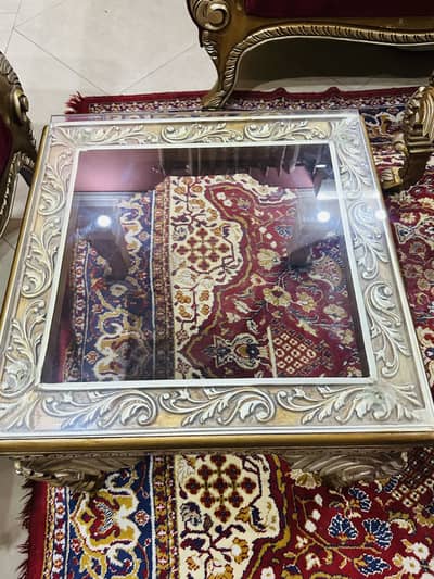 Chinioti 7 seater sofa with 3 tables slightly used