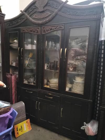 show case . bartan wali almari good condition.