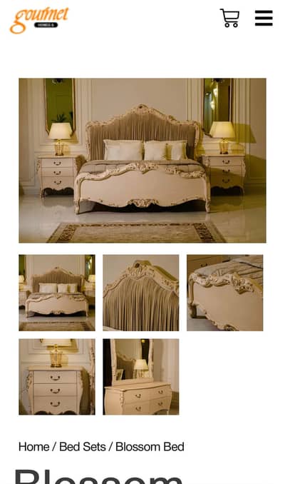 shesham lakri bed set