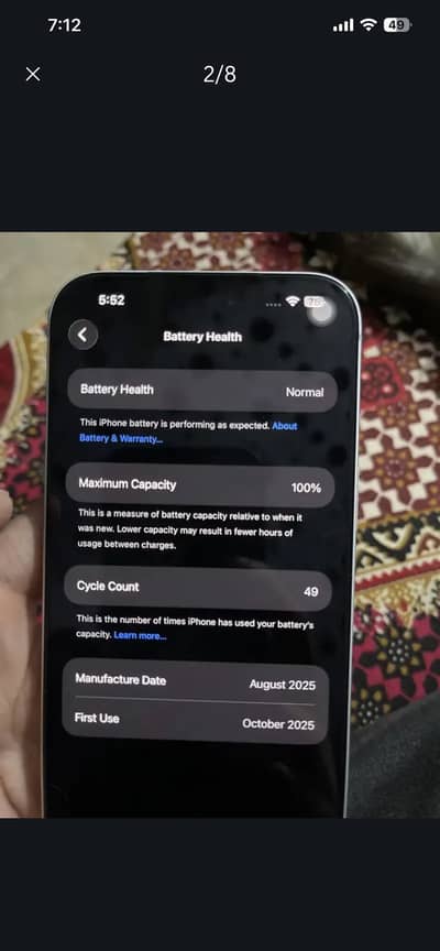 iPhone 17 Pro Max 256GB Silver 100% Battery Health With Box