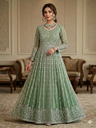Sage Green Walima Maxi