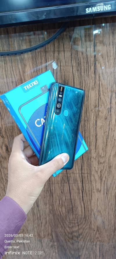 Tecno camon 15 pro with box touch glass change