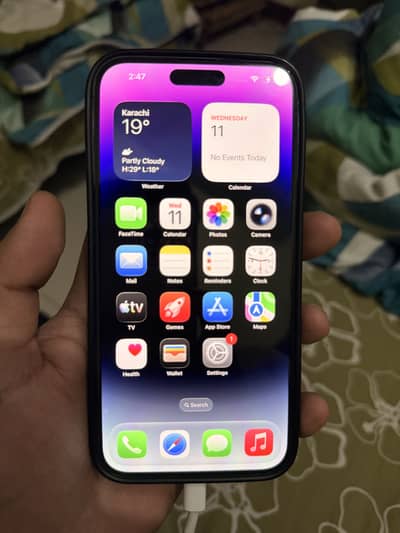 14 Pro Max 256 Gb Dual PTA Deep Purple Urgent