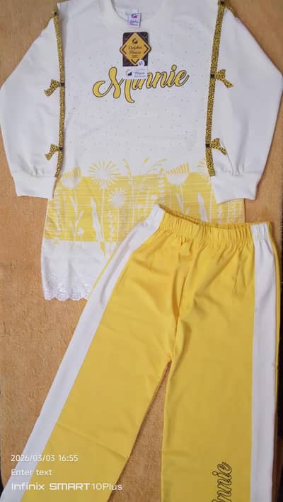 "Girls yellow and white 2 piece dress - New Brand Dress"