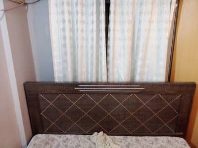 Quality wooden bed with 2 side tables